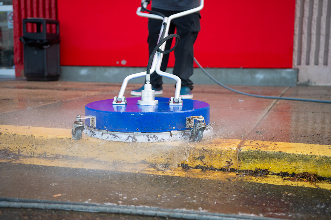 Commercial concrete cleaning